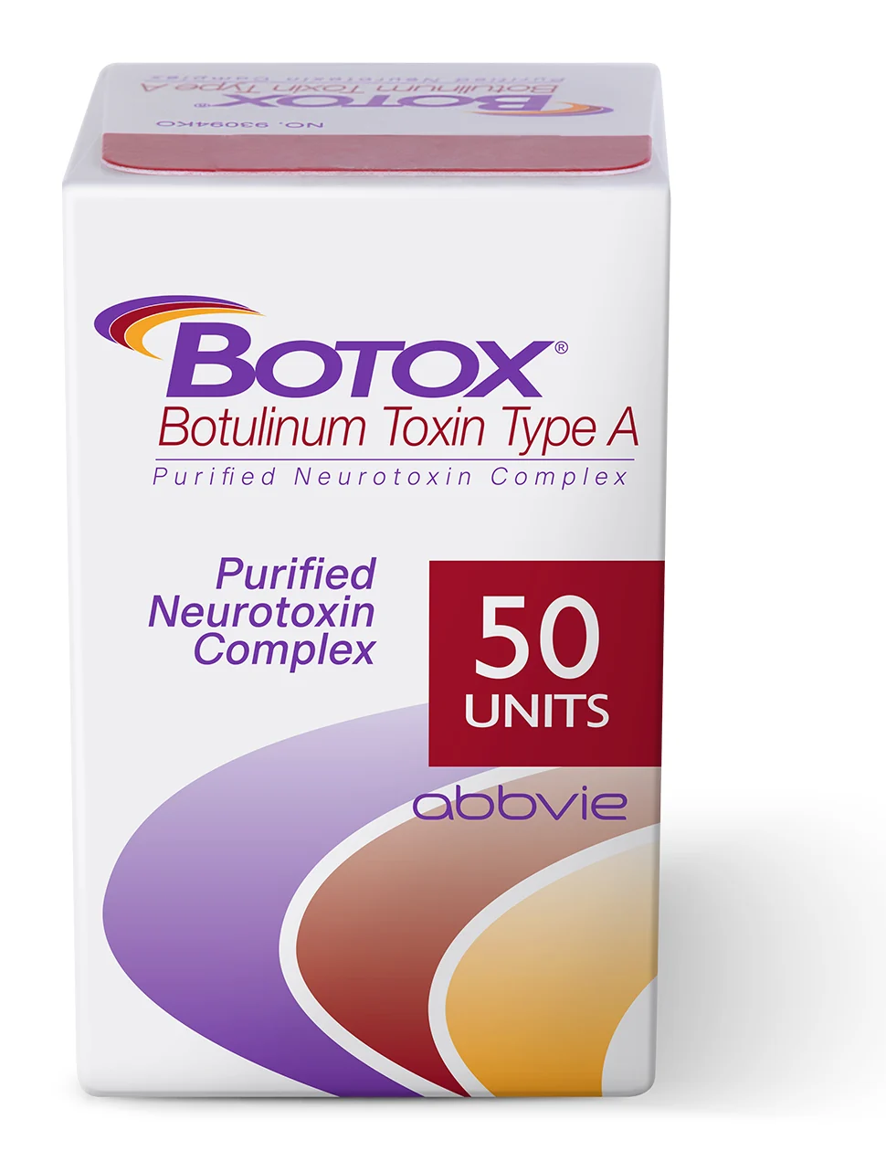 BOTOX (onabotulinumtoxinA) 50-unit carton, shown at an angle