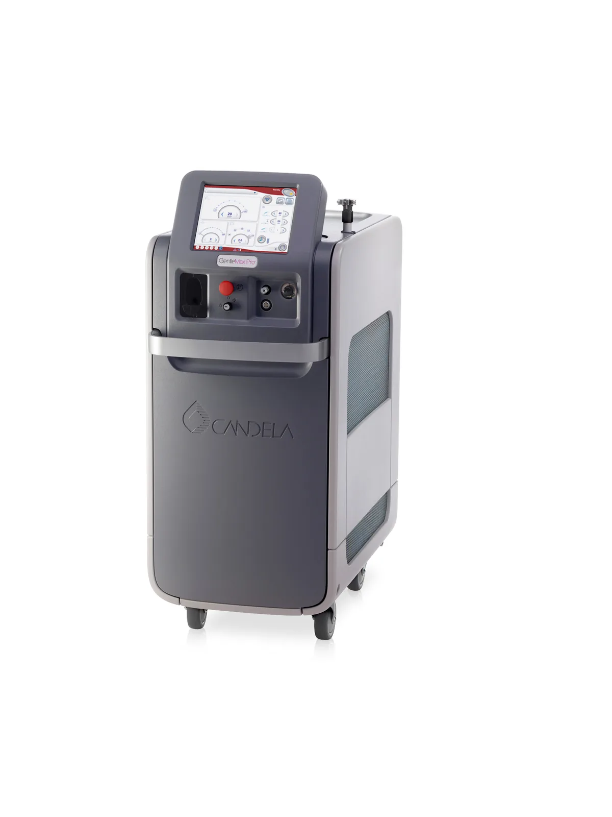 Candela GentleMax Pro console viewed from the front with the arm stowed