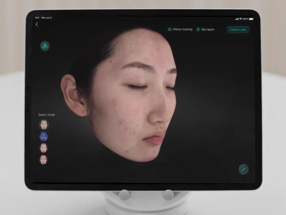 EVE Muse 3D scan result shown on a tablet