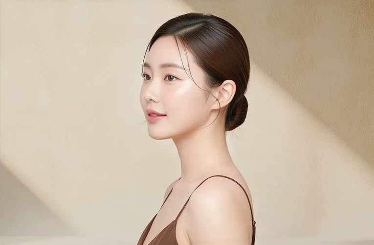 Profile portrait with clear skin, D-ARC Solution programme visual