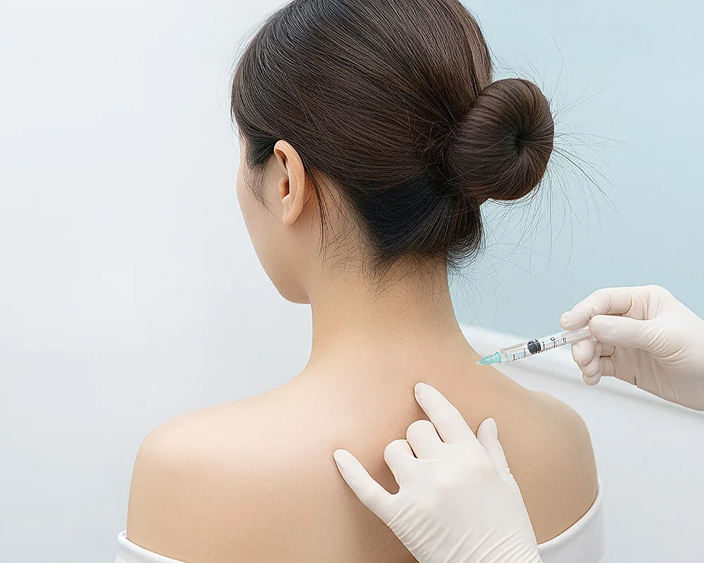 Shoulder filler injection with cannula at Dear Clinic